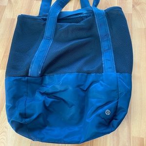Lululemon Navy Blue Bag with Yoga mat straps